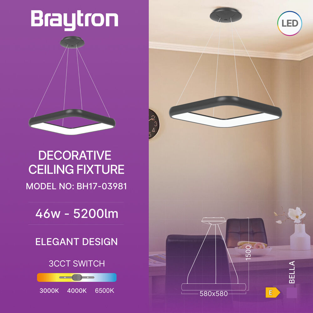 BRY-BELLA-MLP-PD-SQR-BLC-46W-3IN1-IP20-CEILING LIG - 3
