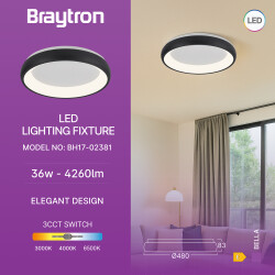 BRY-BELLA-MLS-SR-RND-BLC-36W-3IN1-IP20-CEILING LIG - 3