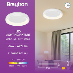 BRY-BELLA-MLS-SR-RND-WHT-36W-3IN1-IP20-CEILING LIG - 3