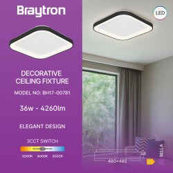 BRY-BELLA-SLS-SR-SQR-BLC-36W-3IN1-IP20-CEILING LIG - 3