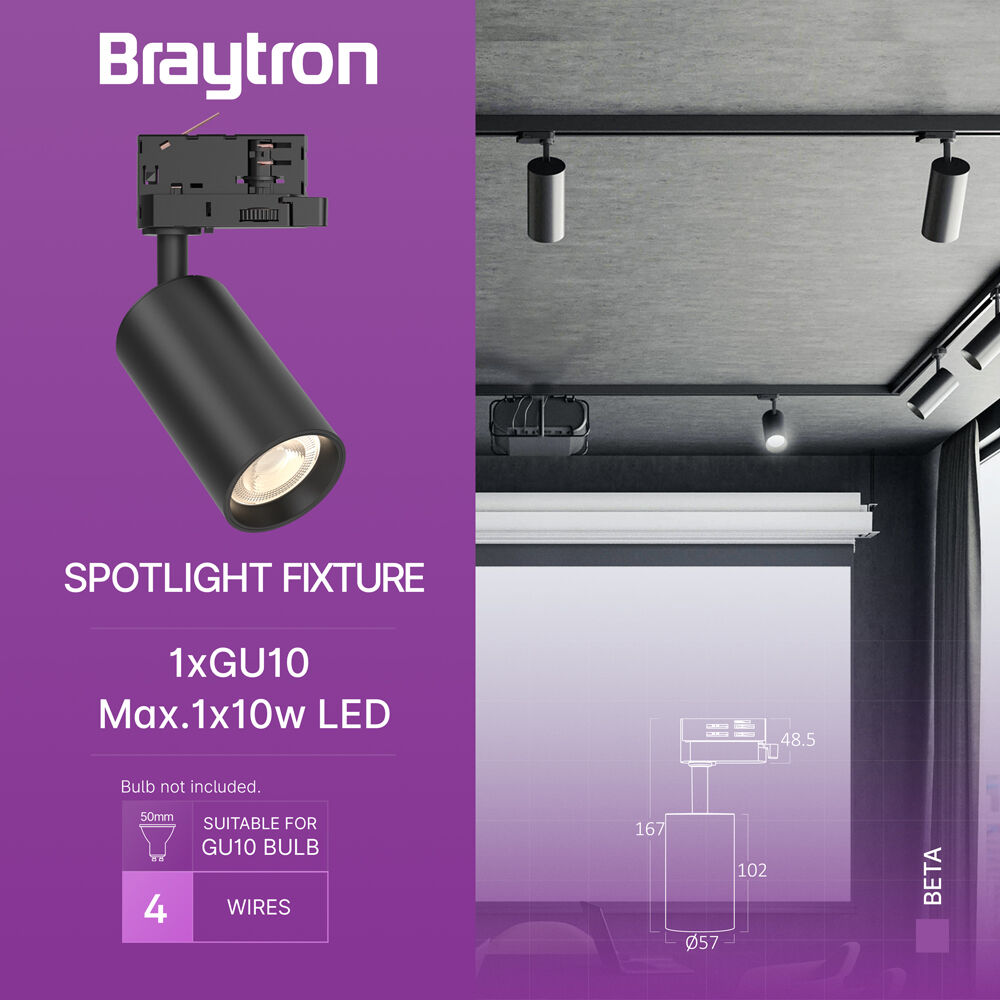 BRY-BETA-TR2-BLC-GU10-4WRS-TRACKLIGHT - 3