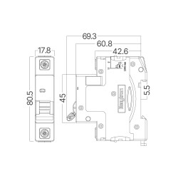 BRY-BMG1-1 C20-20A-1P C TYPE 4.5KA-MCB - 4