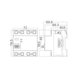 BRY-BRG3-4 10 16-16A-100mA 4P 10KA RCCB - 4