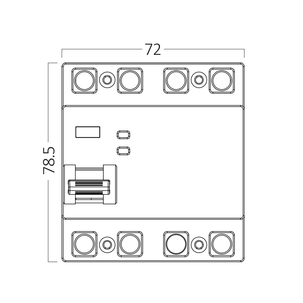 BRY-BRG3-4 50 63-63A-500mA 4P 10KA RCCB - 4