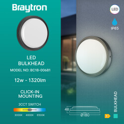BRY-BULKHEAD-12W-RND-BLC-3IN1-IP65-LED BULKHEAD - 3