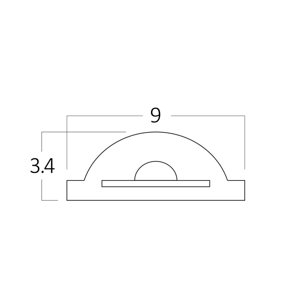 BRY-COBLINE-220L-L9-8W-COB-3000K-CLR-220V-IP54-LED STRIP - 8