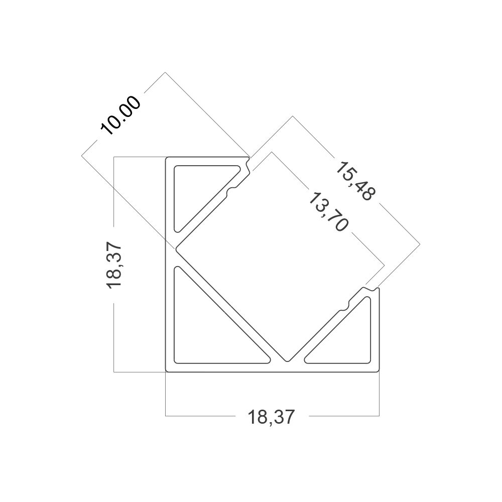 BRY-CR1818-2MT-SLV-ALUMINIUM PROFILE - 3