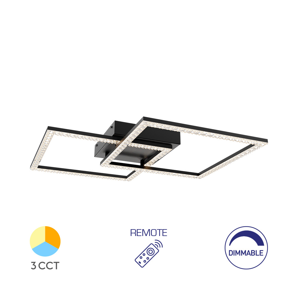 BRY-CRYSTAL-A-55W-3IN1-RMT-BLC-CEILING LIGHT - 1