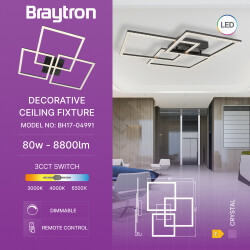 BRY-CRYSTAL-B-80W-3IN1-RMT-BLC-CEILING LIGHT - 3