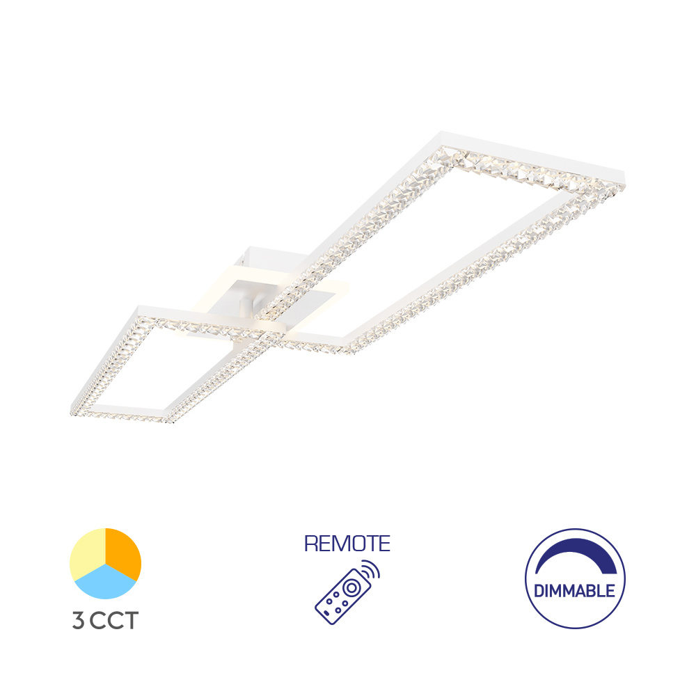 BRY-CRYSTAL-D-55W-3IN1-RMT-WHT-CEILING LIGHT - 1