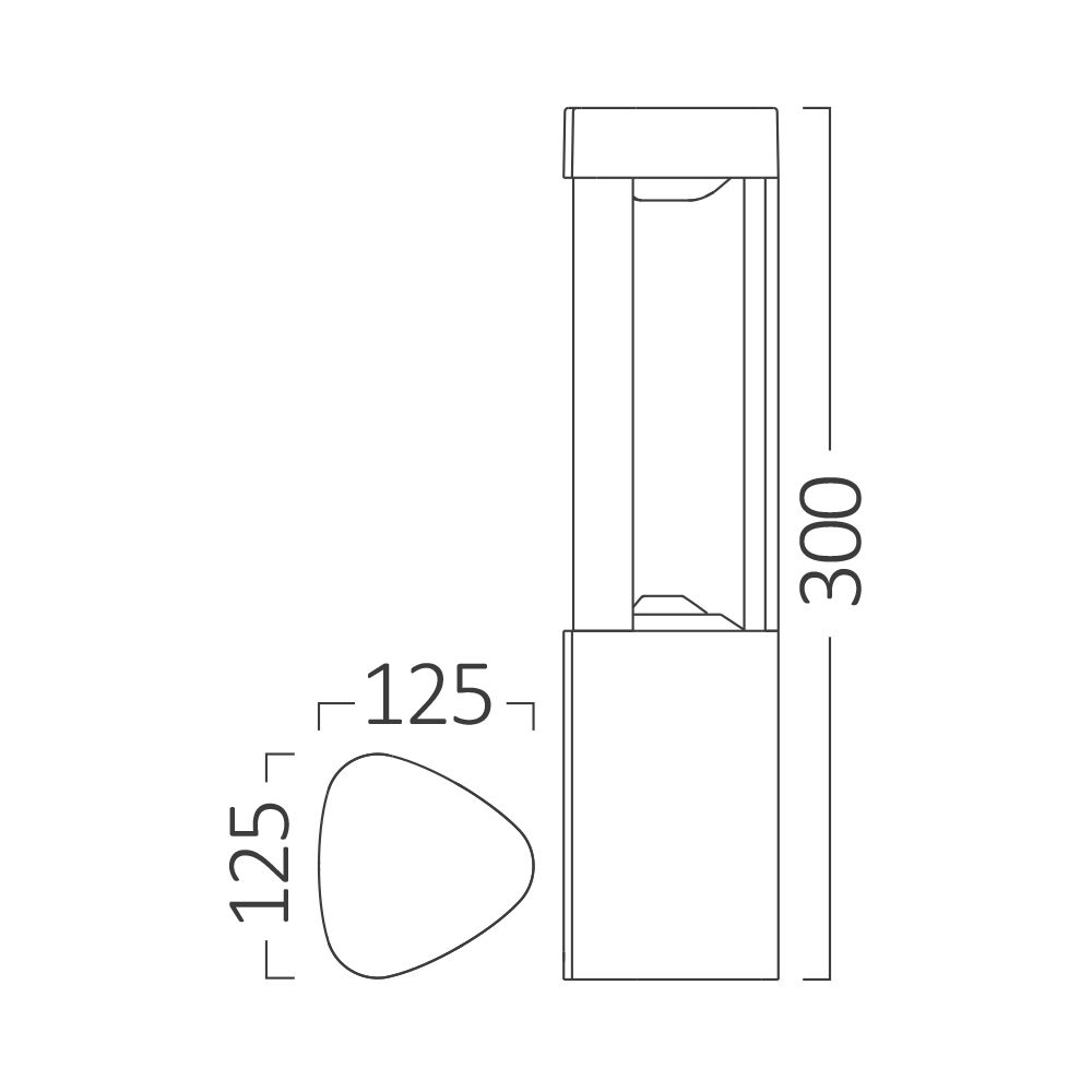 BRY-DALLAS-300-7W-3000K-IP54-LED BOLLARD - 4