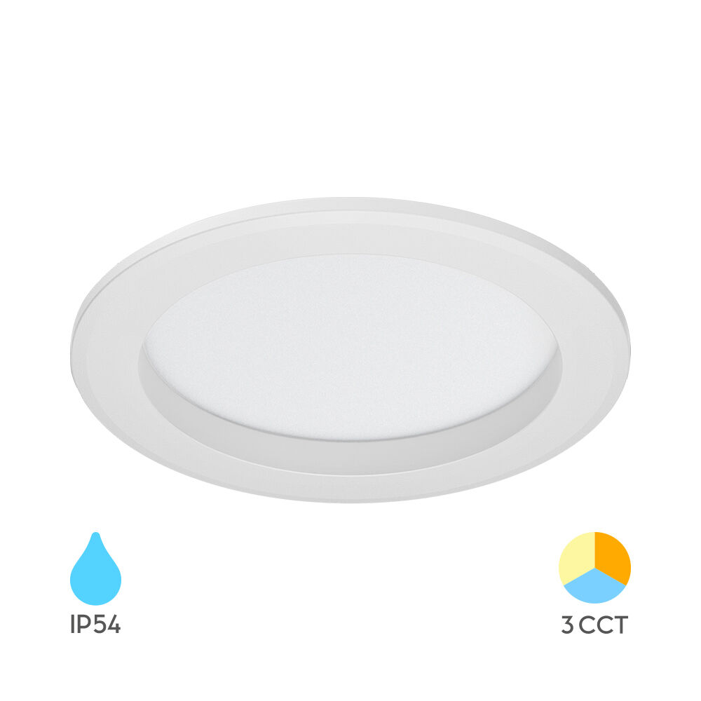 BRY-DOWNLIGHT D12-14W-RND-WHT-3IN1-IP54-LED DOWNLIGHT - 1
