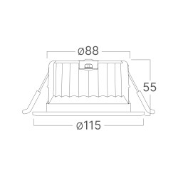 BRY-DOWNLIGHT D12-14W-RND-WHT-3IN1-IP54-LED DOWNLIGHT - 7