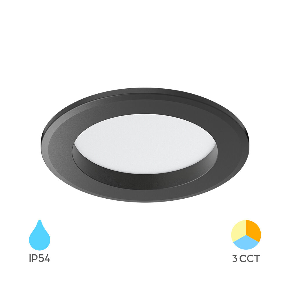 BRY-DOWNLIGHT D90-9W-RND-BLC-3IN1-IP54-LED DOWNLIGHT - 1