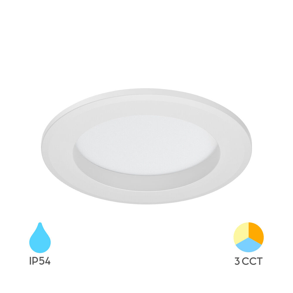 BRY-DOWNLIGHT D90-9W-RND-WHT-3IN1-IP54-LED DOWNLIGHT - 1