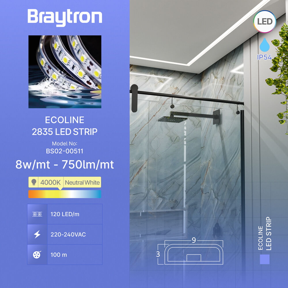 BRY-ECOLINE-120L-2835-4000K-220V-IP54-LED STRIP - 5