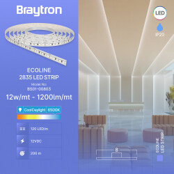 BRY-ECOLINE-12W-120L-2835-6500K-12V-IP20-LED STRIP - 3