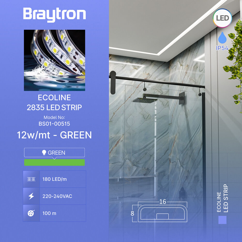 BRY-ECOLINE-180L-2835-GRN-220V-IP54-LED STRIP - 5