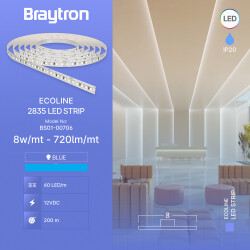 BRY-ECOLINE-8W-60L-2835-BLU-12V-IP20-LED STRIP - 3