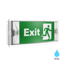 BRY-EXIT-LED-3W-DUAL-IP54-WHT-EMERGENCY EXIT LAMP - 1
