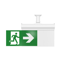 BRY-EXIT-LED-2W-HNG-IP20-WHT-EMERGENCY EXIT - 5