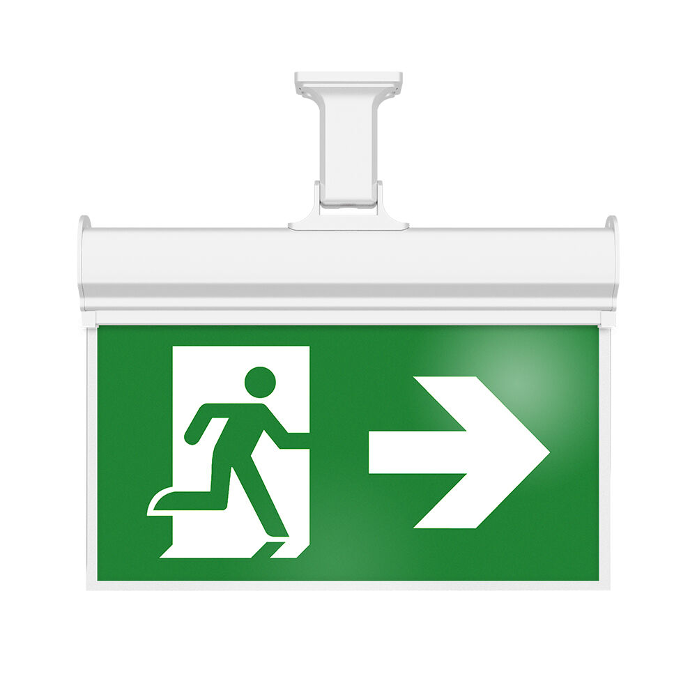 BRY-EXIT-LED-2W-HNG-IP20-WHT-EMERGENCY EXIT - 6