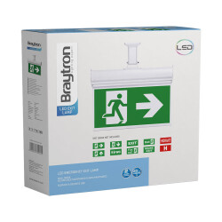 BRY-EXIT-LED-2W-HNG-IP20-WHT-EMERGENCY EXIT - 6