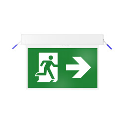 BRY-EXIT-LED-2W-RCS-IP20-WHT-EMERGENCY EXIT - 6