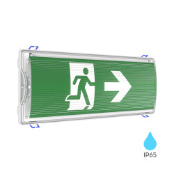 BRY-EXIT-LED-5W-DUAL-IP65-WHT-EMERGENCY EXIT - 