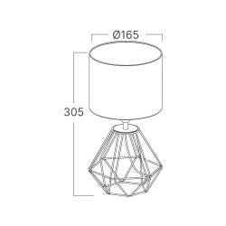 BRY-F001T-1H-1xE14-WHT-TABLE LAMP - 4