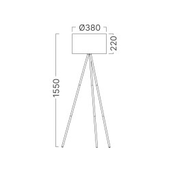 BRY-F003T-1H-1xE27-WHT-FLOOR LAMP - 4