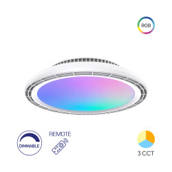 BRY-FANCY--24+30W-RGB-3IN1-WHT-IP20-CEILING FAN - 
