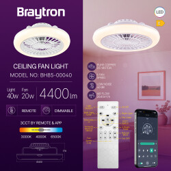 BRY-FANCY-D450-40+20W-3IN1-RMT-WHT-IP20-CEILING FAN - 3