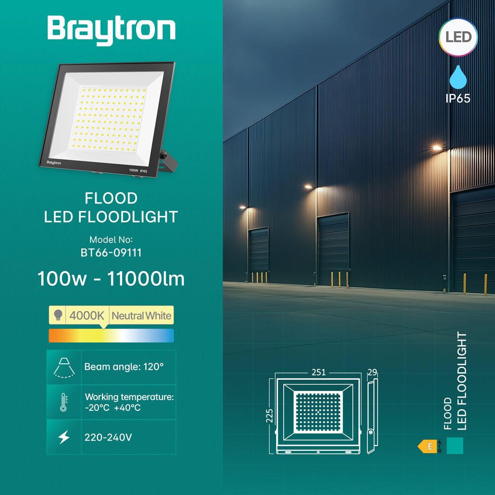 BRY-FLOOD-CF-100W-BLC-4000K-IP65-LED FLOODLIGHT - 3