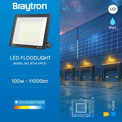 BRY-FLOOD-CF-100W-BLC-6500K-IP65-LED FLOODLIGHT - 3