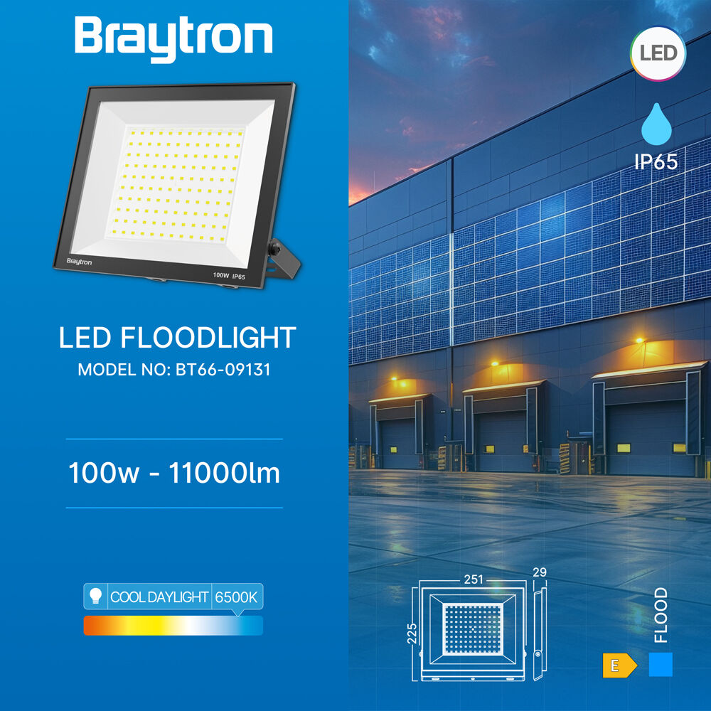 BRY-FLOOD-CF-100W-BLC-6500K-IP65-LED FLOODLIGHT - 3