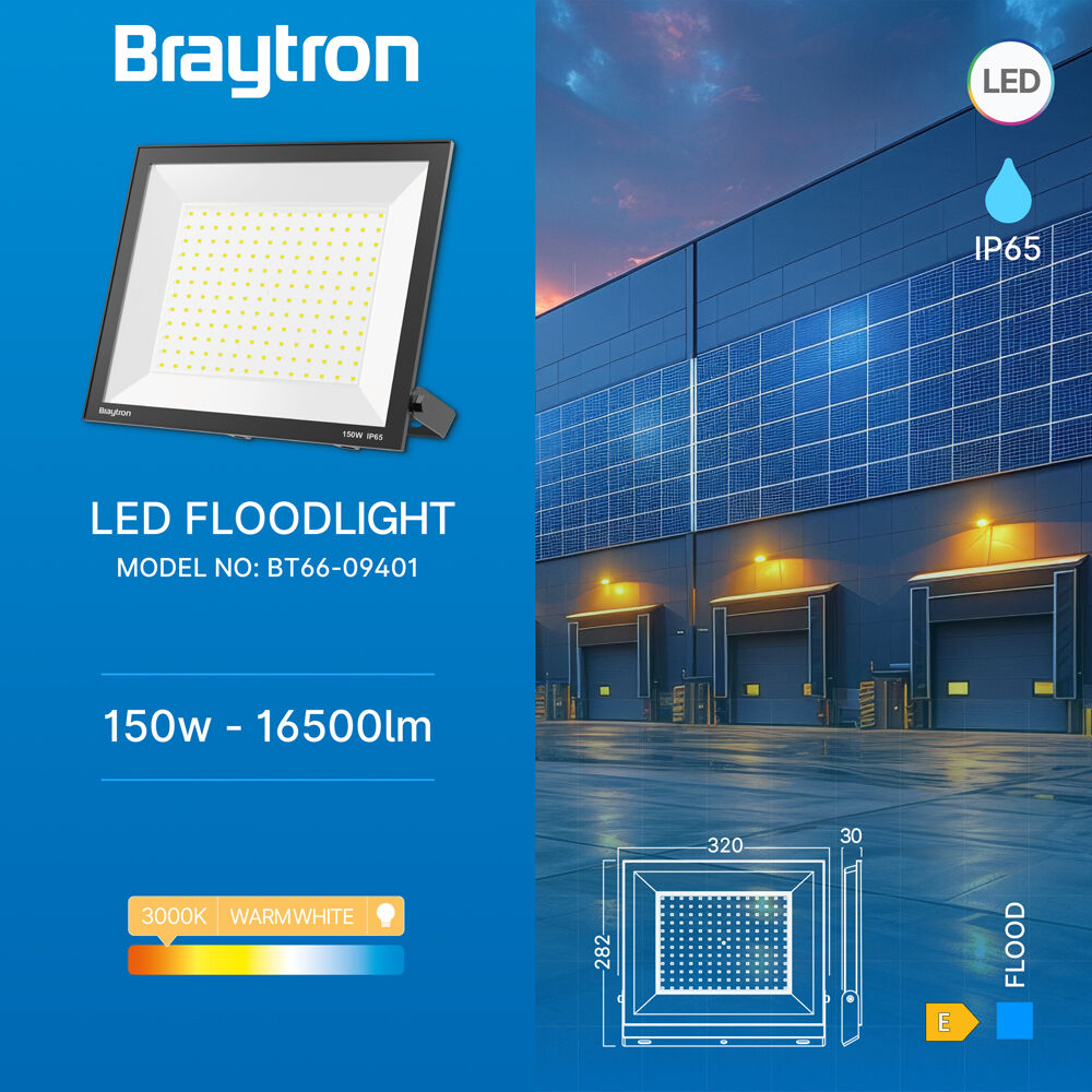 BRY-FLOOD-CF-150W-BLC-3000K-IP65-LED FLOODLIGHT - 3