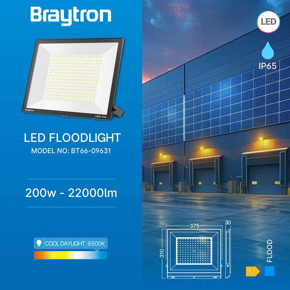 BRY-FLOOD-CF-200W-BLC-6500K-IP65-LED FLOODLIGHT - 3