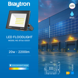 BRY-FLOOD-CF-20W-BLC-6500K-IP65-LED FLOODLIGHT - 3