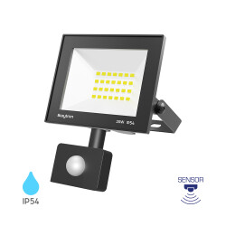 BRY-FLOOD-CF-20W-BLC-6500K-SNS-IP54-LED FLOODLIGHT - 1