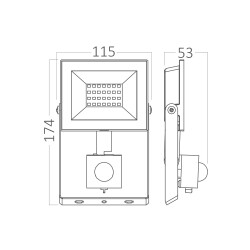 BRY-FLOOD-CF-20W-BLC-6500K-SNS-IP54-LED FLOODLIGHT - 6