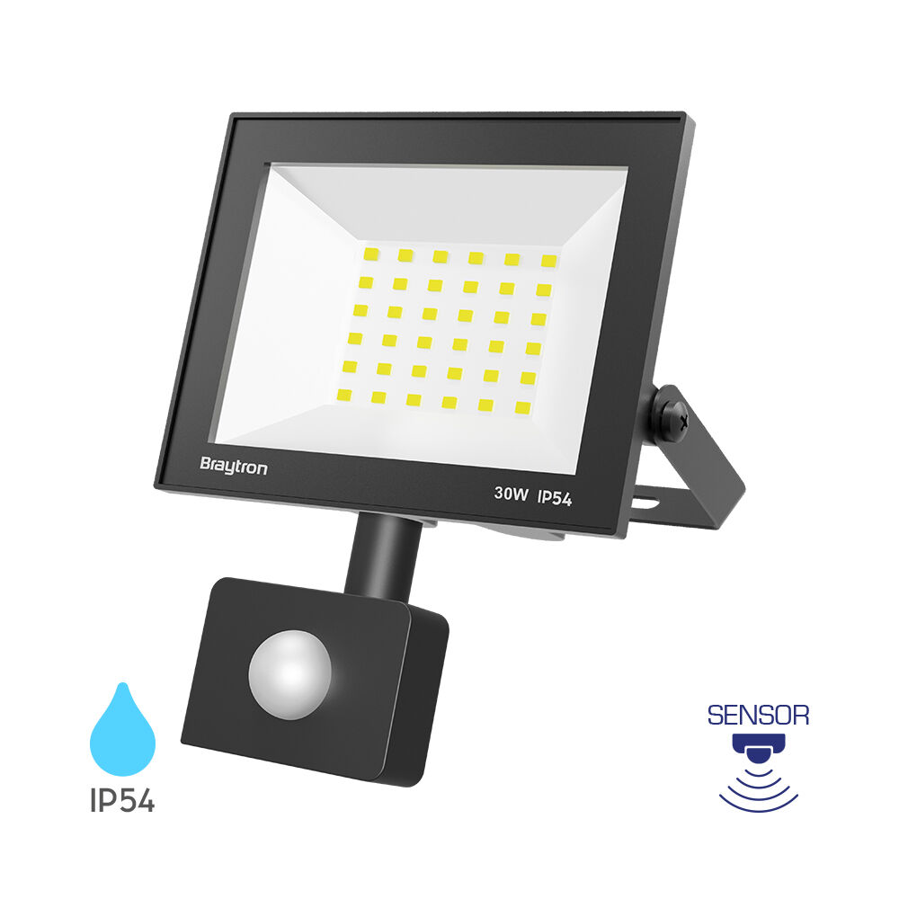 BRY-FLOOD-CF-30W-BLC-6500K-SNS-IP54-LED FLOODLIGHT - 1