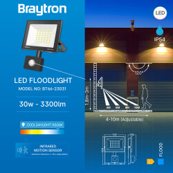 BRY-FLOOD-CF-30W-BLC-6500K-SNS-IP54-LED FLOODLIGHT - 3