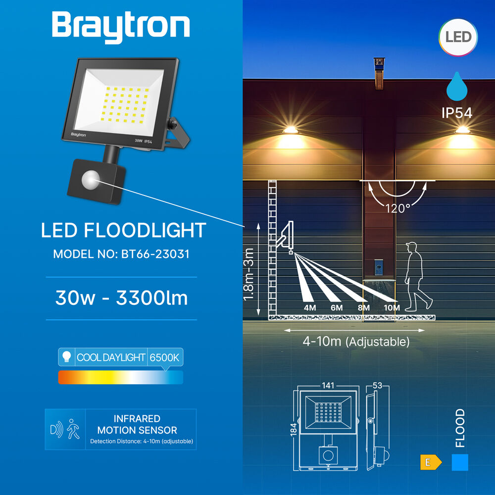BRY-FLOOD-CF-30W-BLC-6500K-SNS-IP54-LED FLOODLIGHT - 3