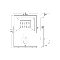 BRY-FLOOD-CF-30W-BLC-6500K-SNS-IP54-LED FLOODLIGHT - 6