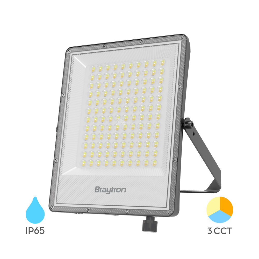 BRY-FLOOD-PF-100W-GRY-3IN1-IP65-LED FLOODLIGHT - 1