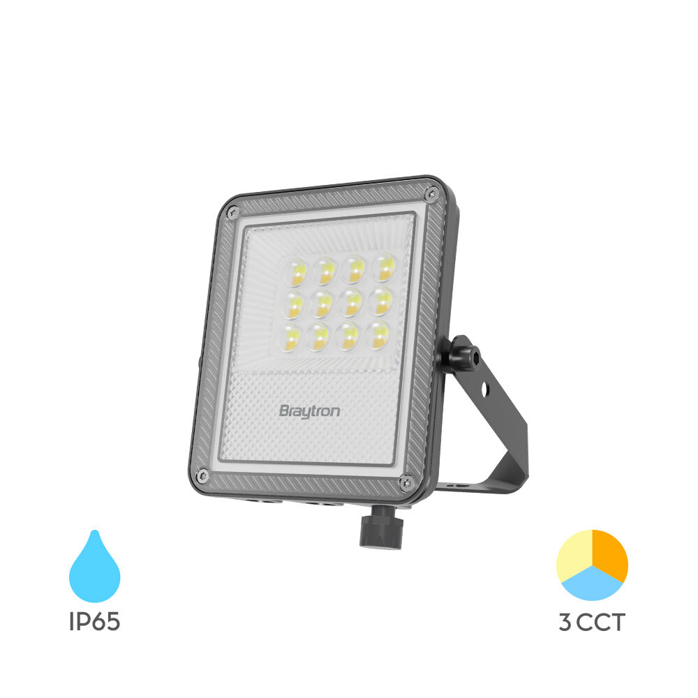 BRY-FLOOD-PF-10W-GRY-3IN1-IP65-LED FLOODLIGHT - 1