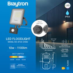 BRY-FLOOD-PF-10W-GRY-3IN1-SNS-IP54-LED FLOODLIGHT - 3