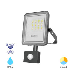 BRY-FLOOD-PF-10W-GRY-3IN1-SNS-IP54-LED FLOODLIGHT - 