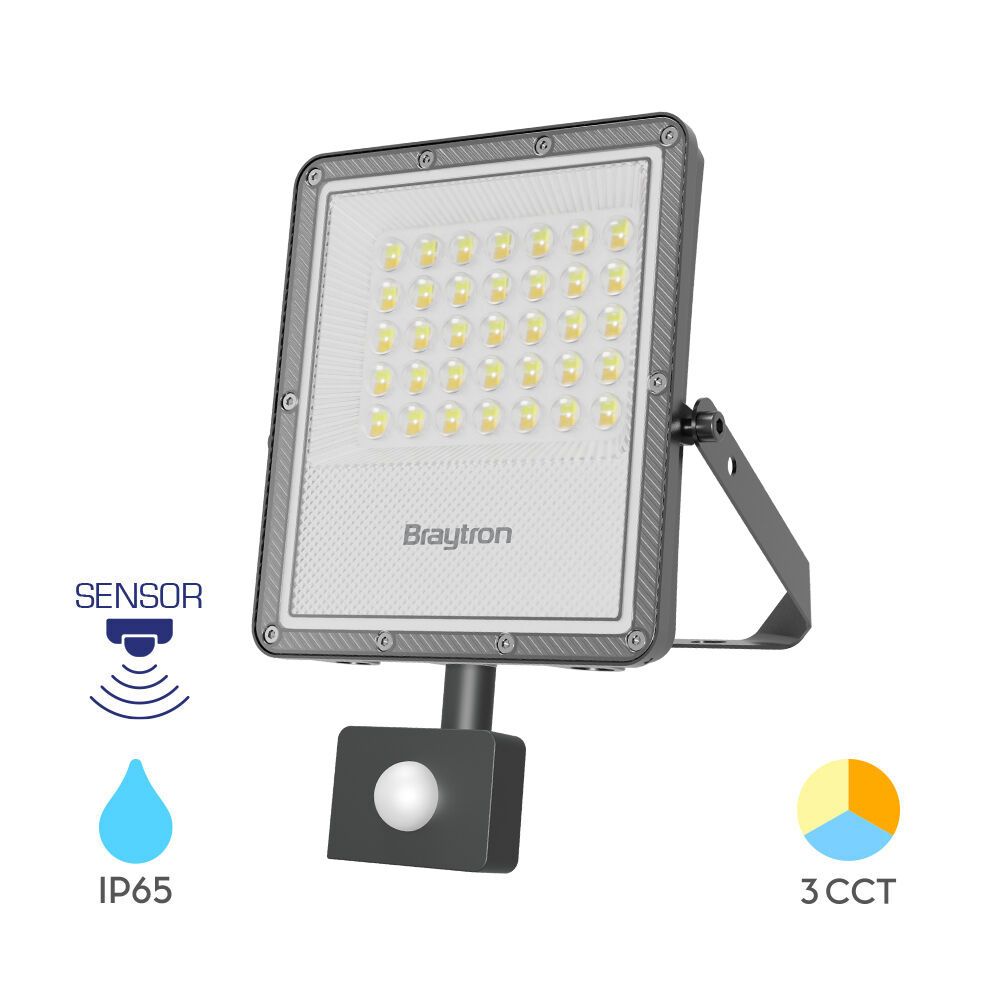 BRY-FLOOD-PF-30W-GRY-3IN1-SNS-IP65-LED FLOODLIGHT - 1